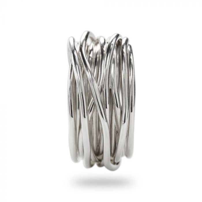 Anello Filo della vita 13 Fili Argento