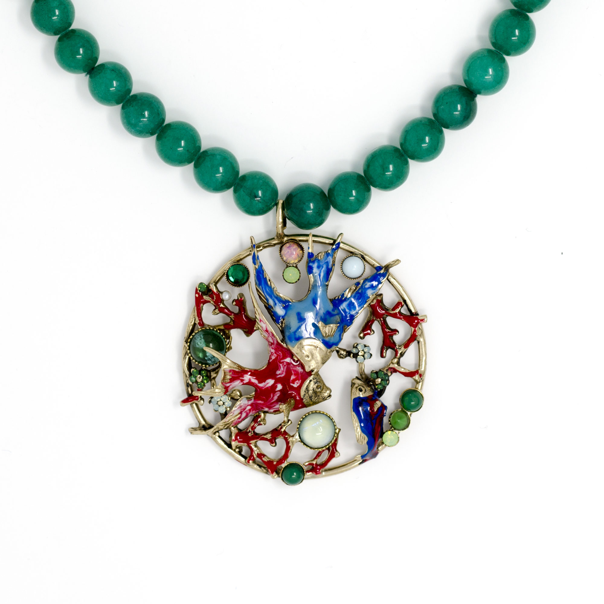 Collana Agata e pesci - immagine 2