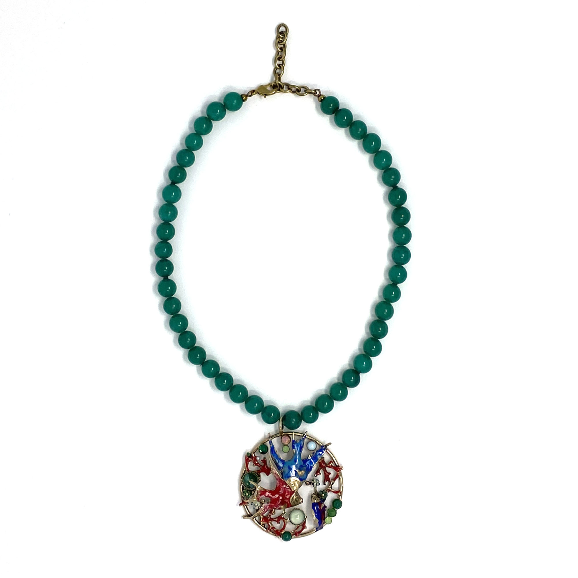 Collana Agata e pesci