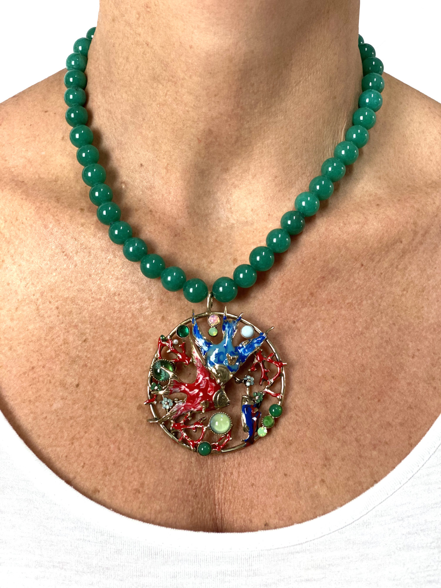 Collana Agata e pesci - immagine 3