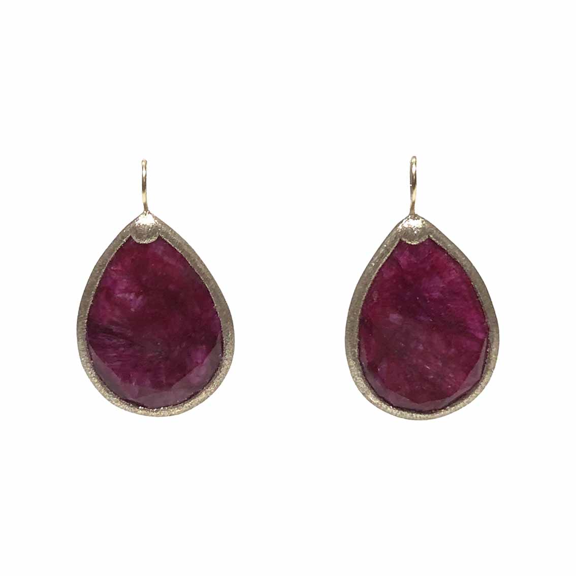 Orecchini a goccia con agata rubino