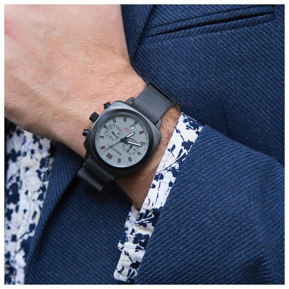 Orologio Briston - CLUBMASTER CHRONOGRAPH GUN STEEL - immagine 2