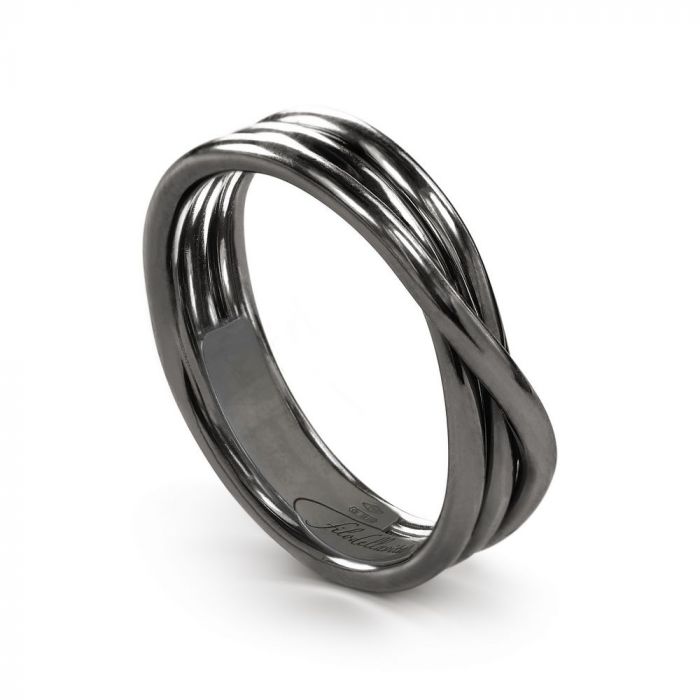 Anello Filo della vita 3 fili Rock argento Brunito - immagine 2