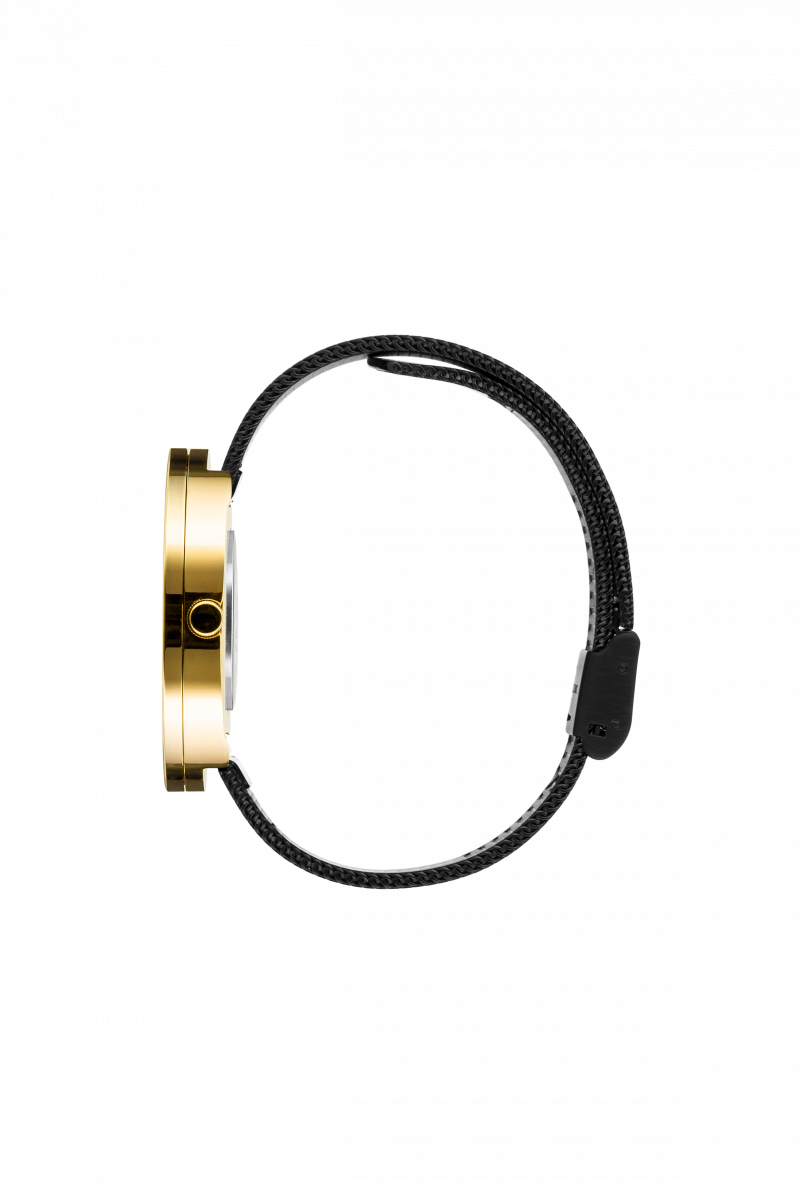 Picto - Orologio da uomo con cassa 40mm gold cinturino nero - immagine 2