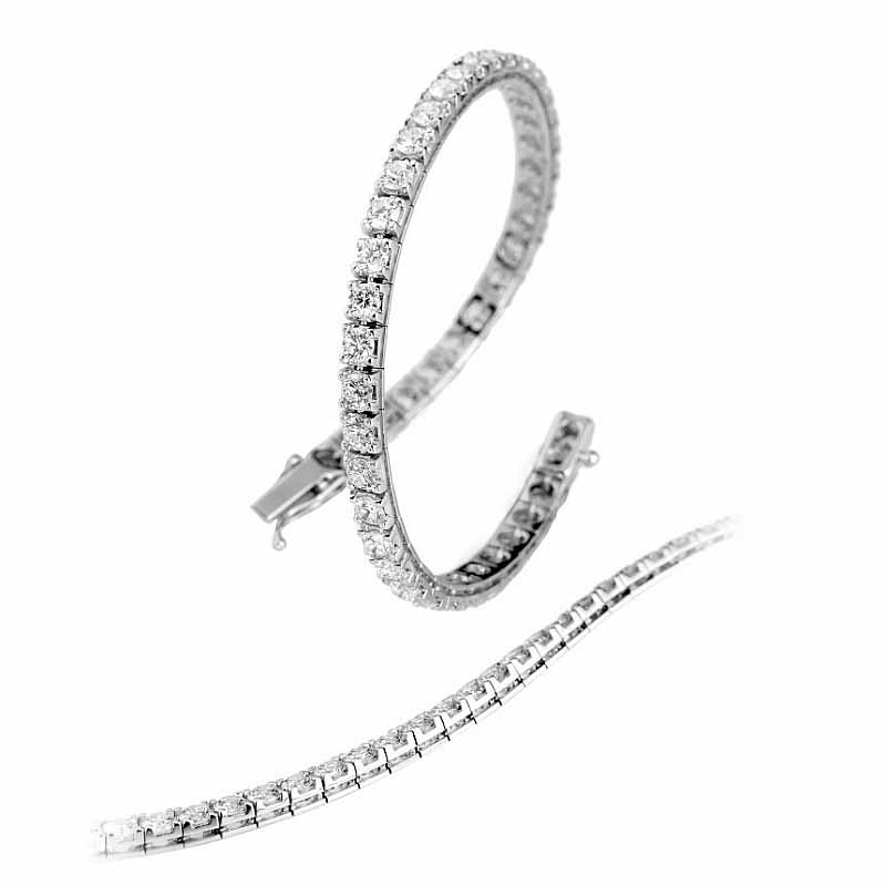 Bracciale tennis in oro bianco e diamanti - Giorgio Visconti