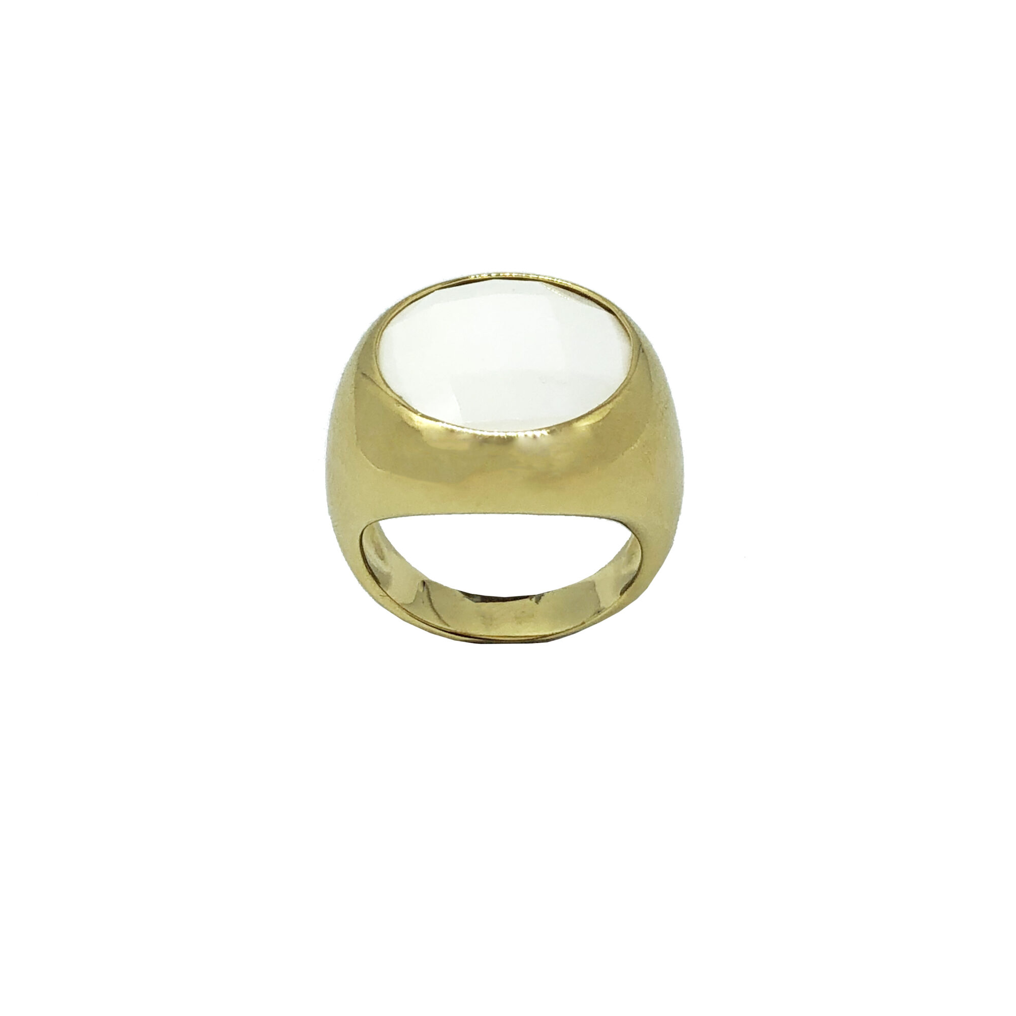 Anello in oro giallo con agata - immagine 2